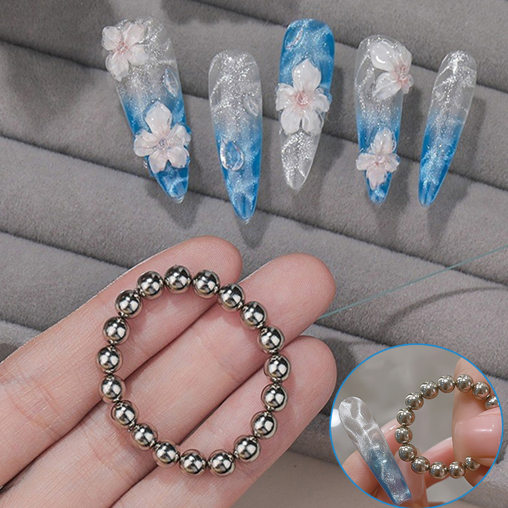 Cucumber Cooling Gel - 20pcs Round Nail Magnetic Beads Nail