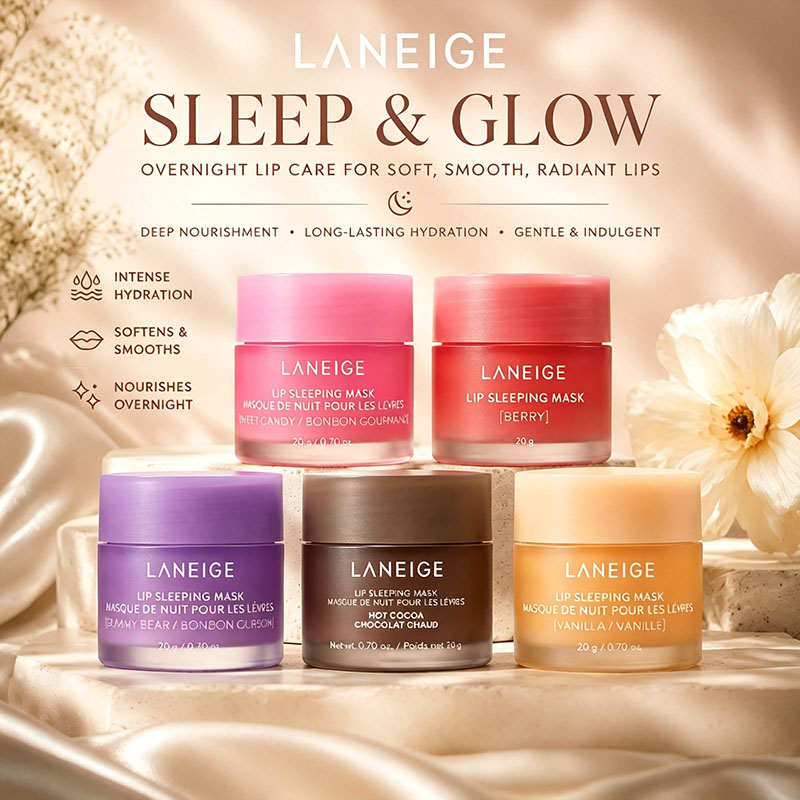 Skincare Laneige - Laneige Donut Strawberry Sugar Lip Gloss