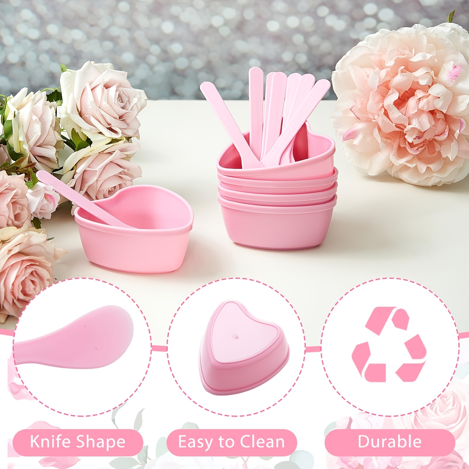 Skincare Pink - 6-piece Pink Heart Shaped Facial Mask