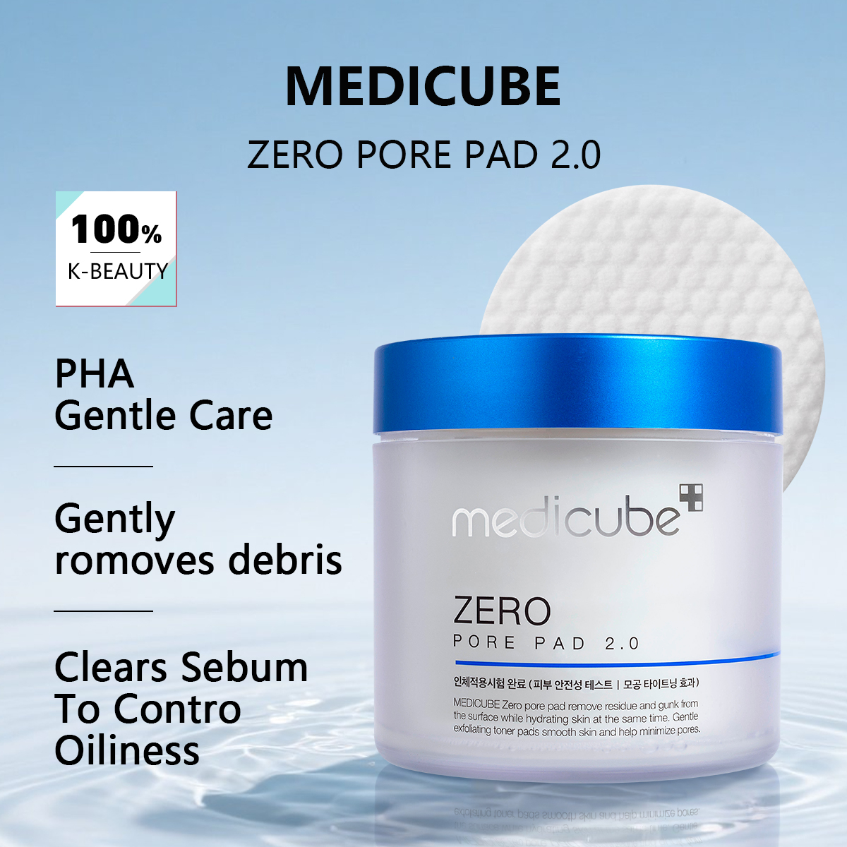 Skincare Laneige - Medicube ZERO PORE PAD 2.0,Pre-Soaked Dual-Texture