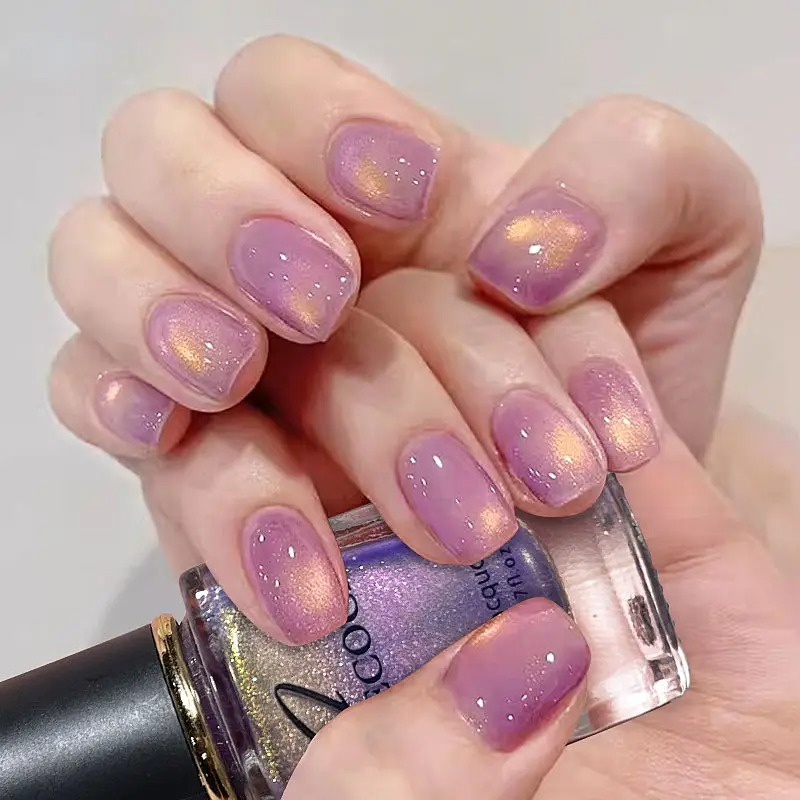 Laser Glitter Nail Polish Rain - Cucumber Cooling Gel บทวิจารณ์และราคา