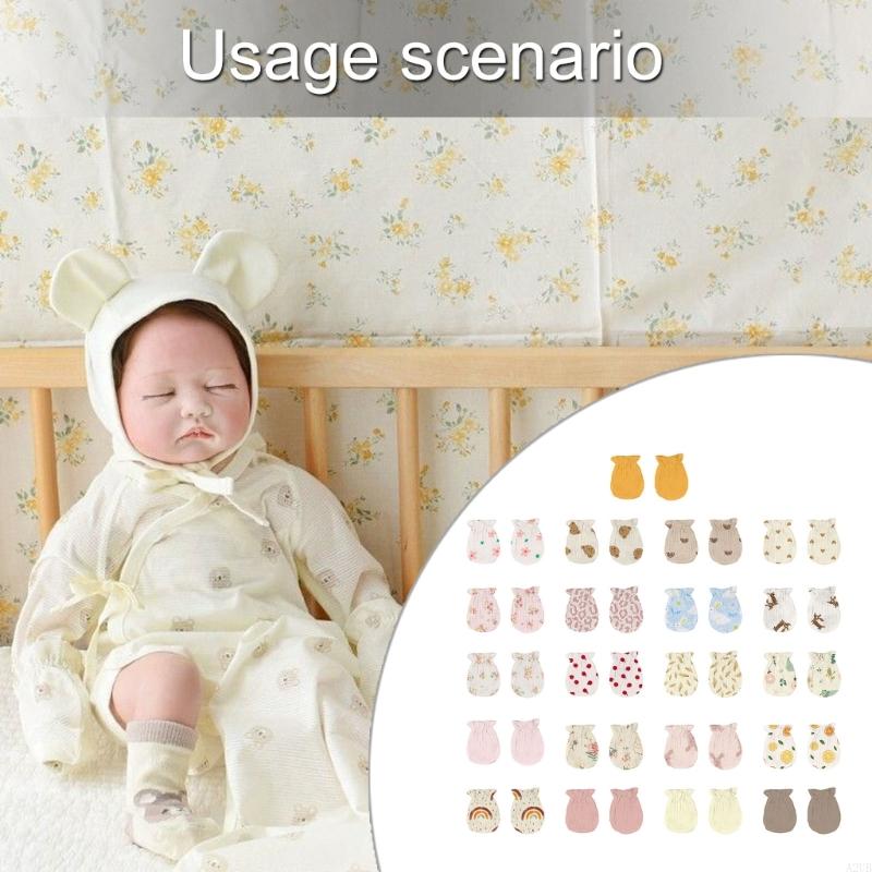 1 Pair Newborns Cotton Mittens - Skincare Newborn บทวิจารณ์และราคา