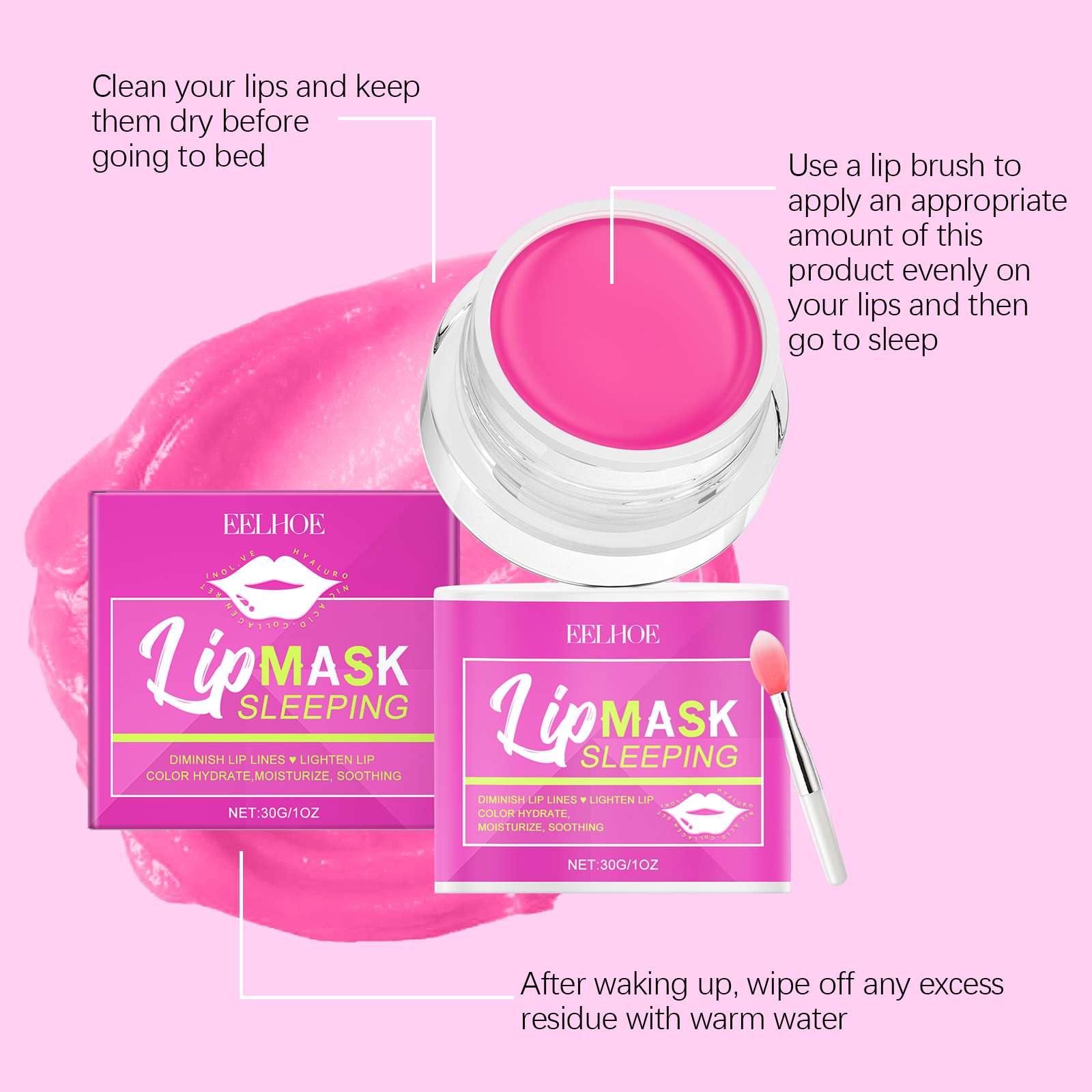 30g Pink Lip Sleeping Mask Gen - Skincare Pink บทวิจารณ์และราคา
