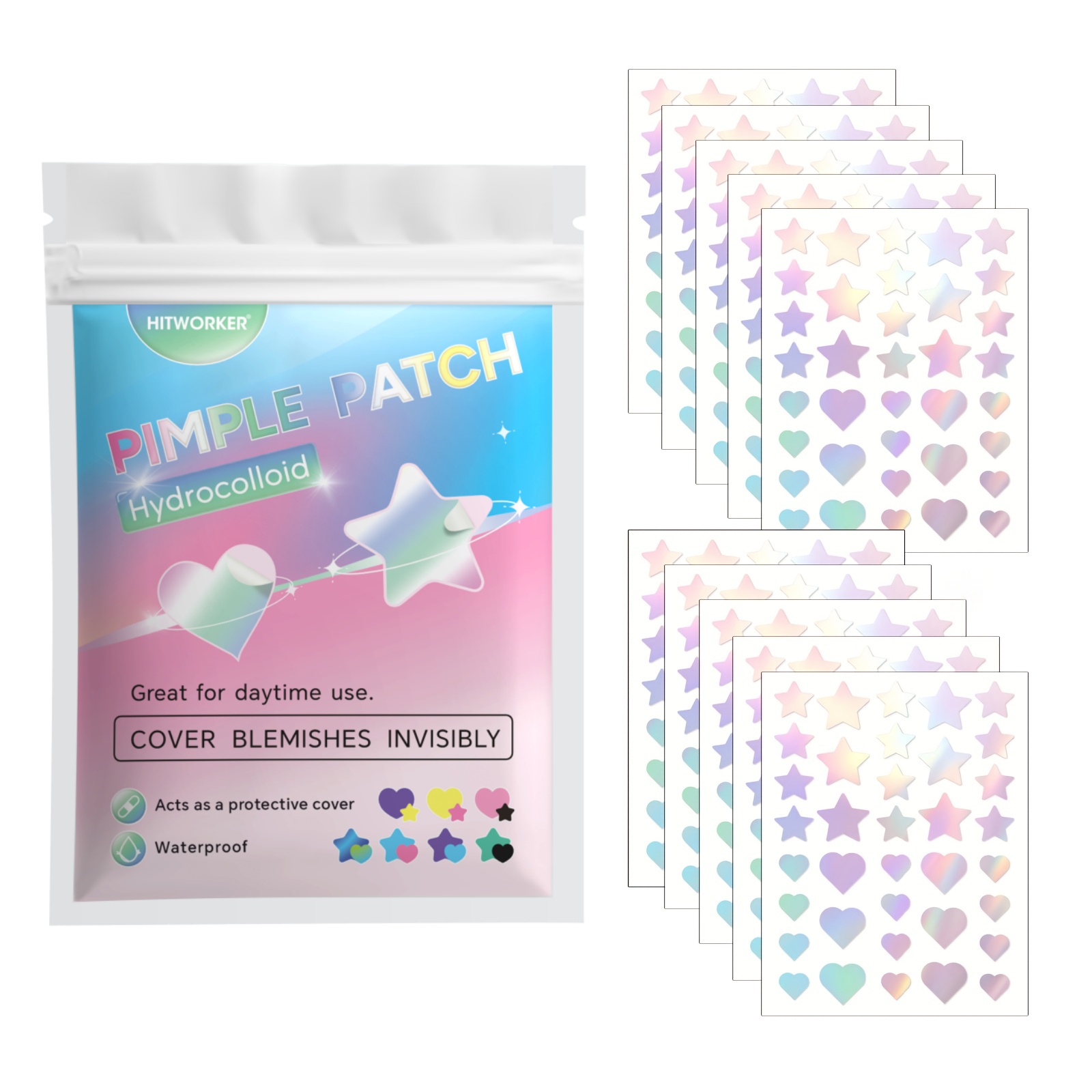 360pcs Colorful Acne Patches – - Skincare Gentle บทวิจารณ์และราคา