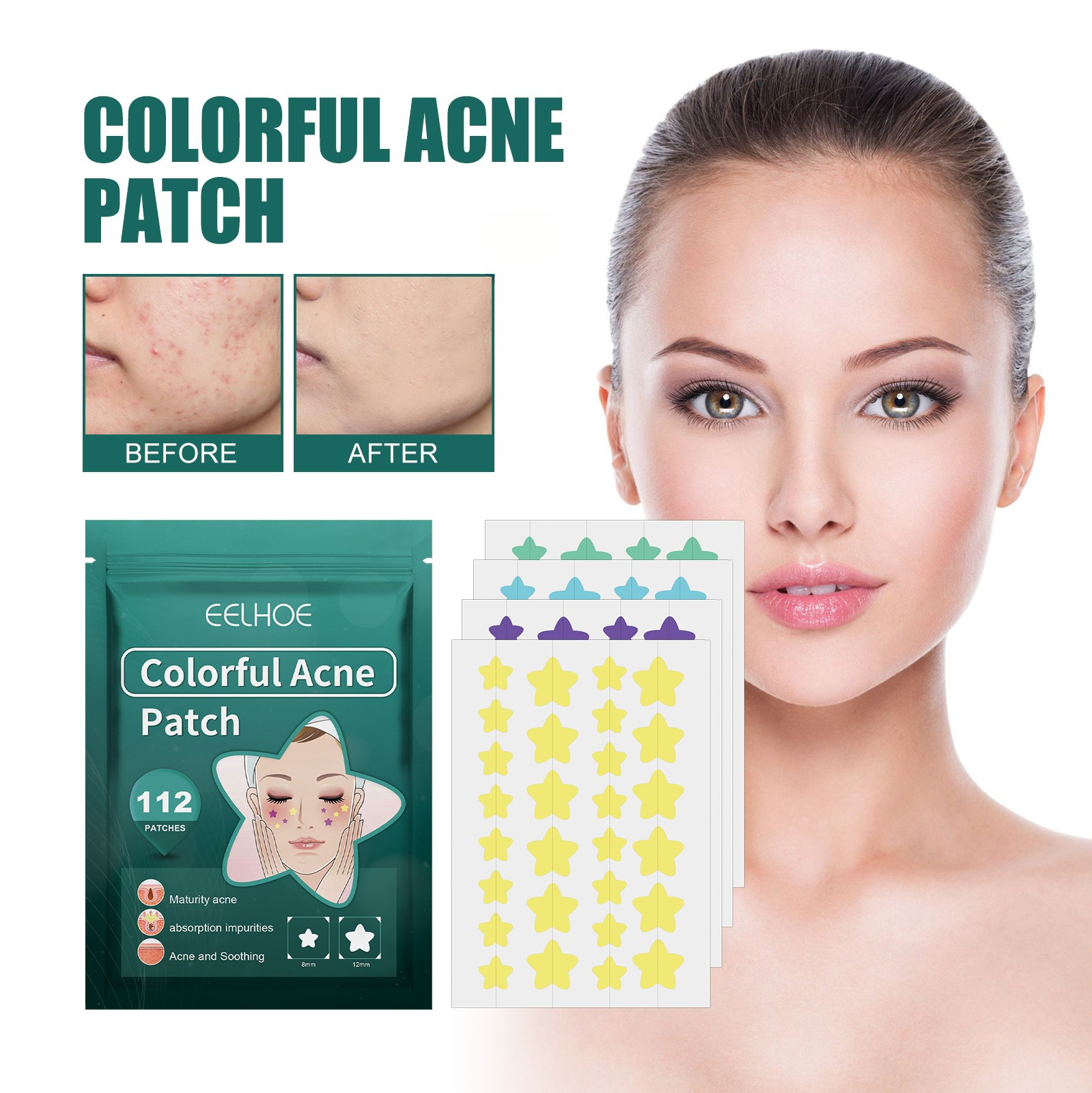 Star-Shaped Acne Pimple Patch  - Skincare Gentle บทวิจารณ์และราคา