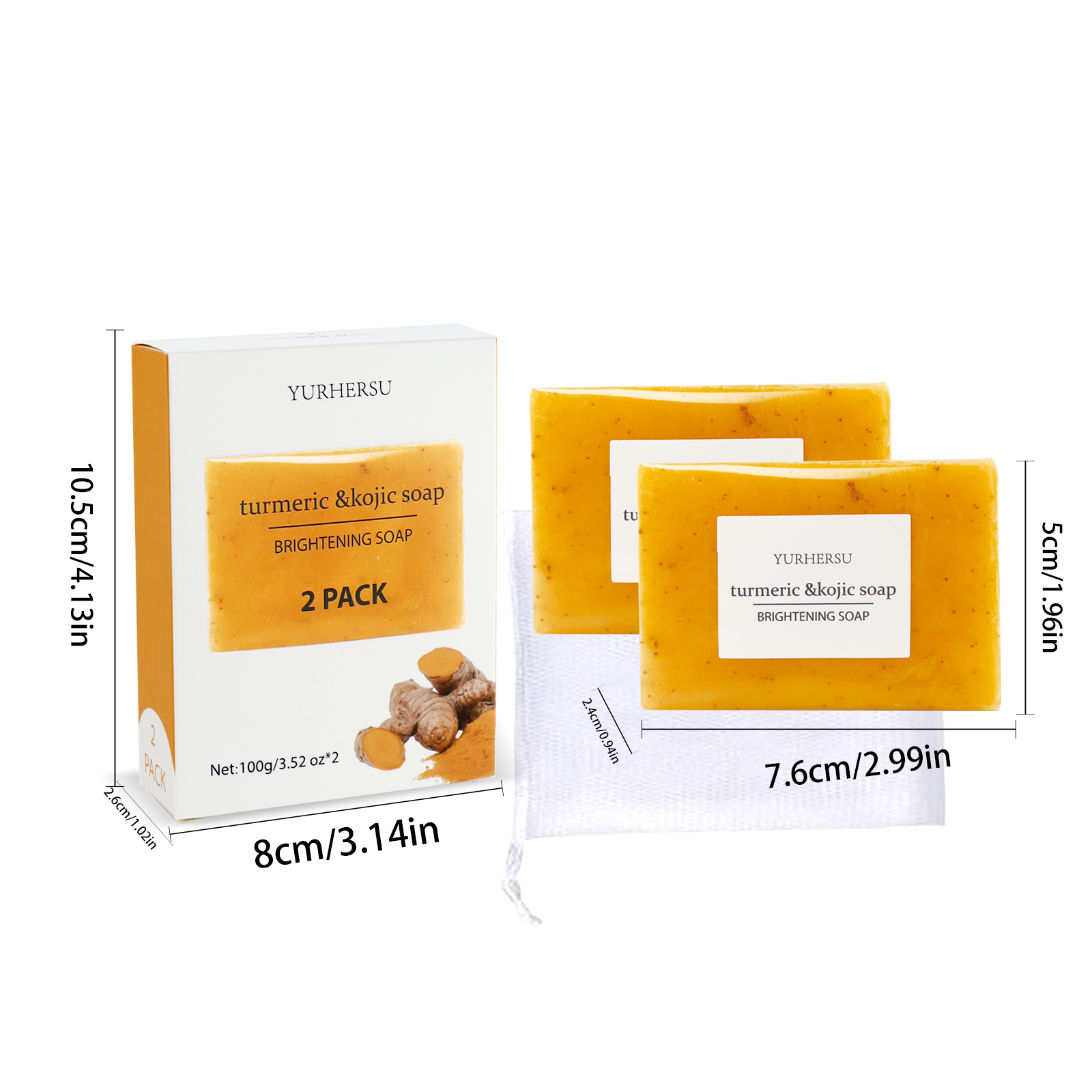 Turmeric & Kojic Acid Soap Bar - Skincare Gentle บทวิจารณ์และราคา