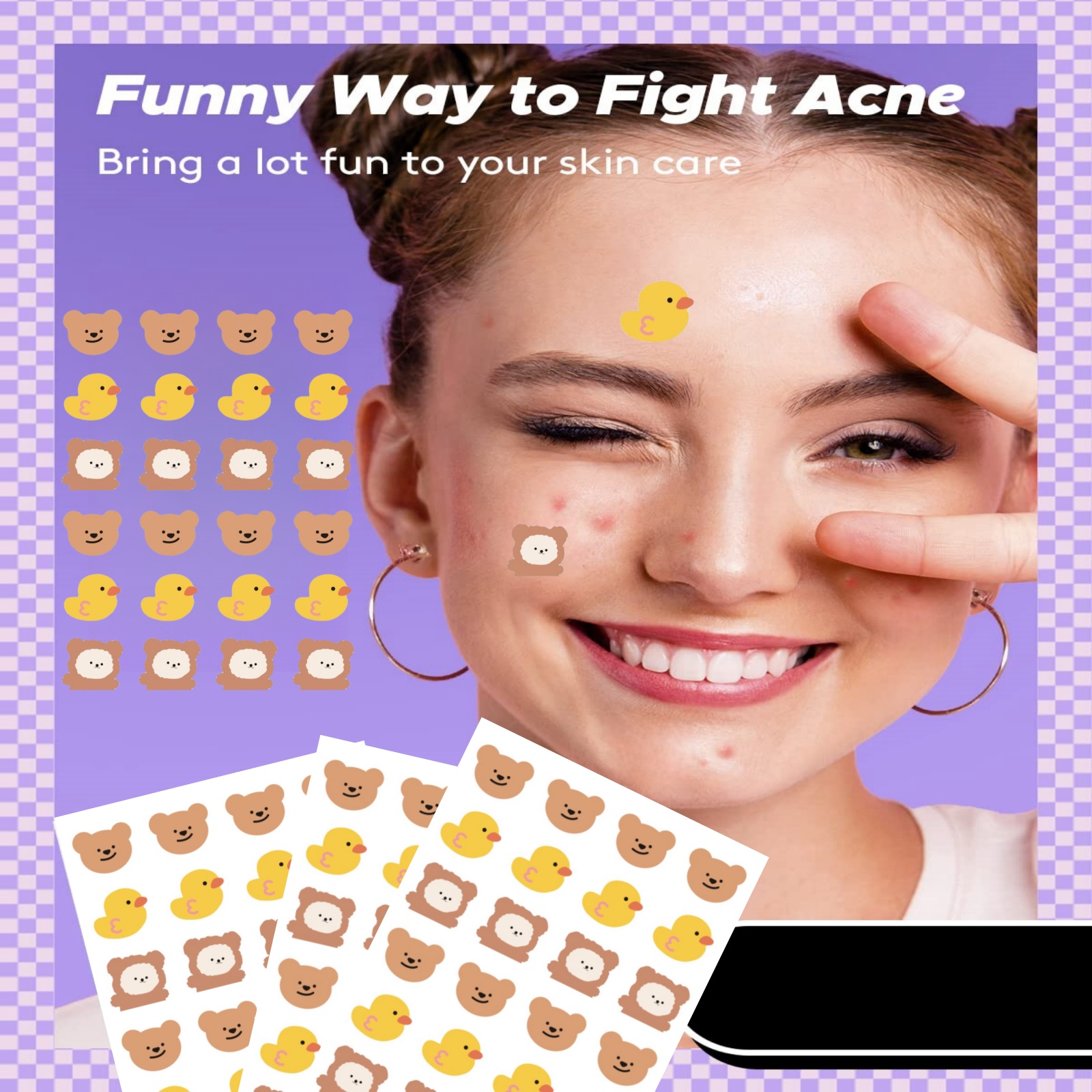 24 pieces of cartoon facial ac - Skincare Gentle บทวิจารณ์และราคา