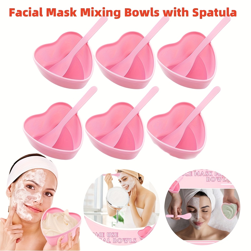 6-piece Pink Heart Shaped Faci - Skincare Pink บทวิจารณ์และราคา