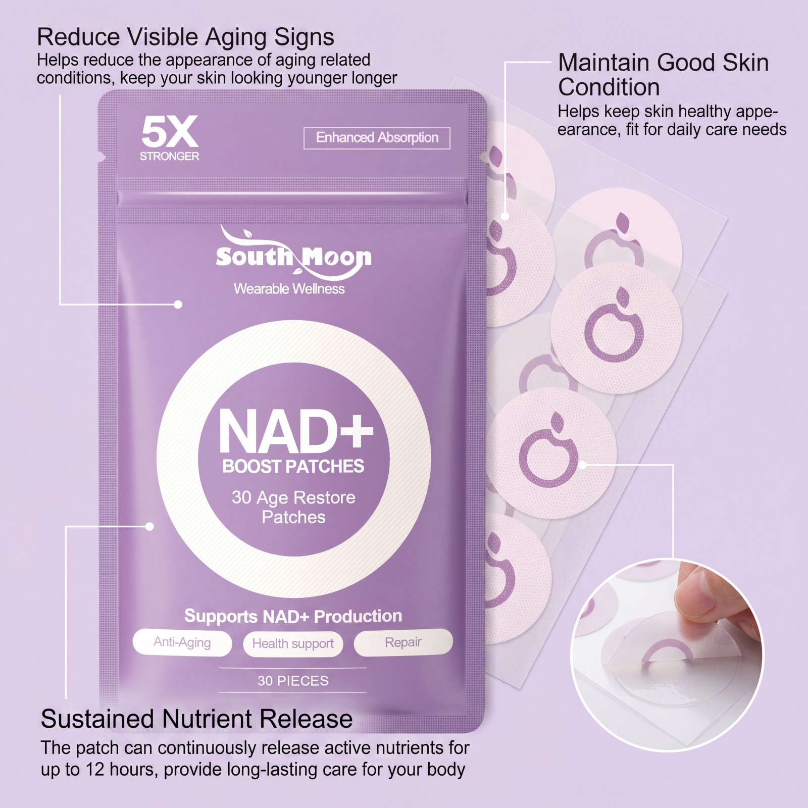 60/120pcs Body Care Patch Mois - Skincare Gentle บทวิจารณ์และราคา