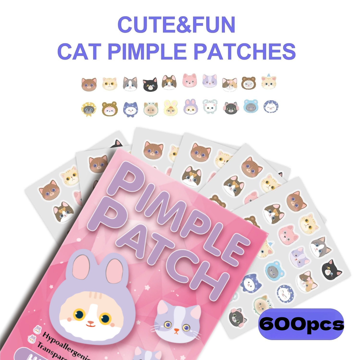 600pcs Cartoon acne patch, cut - Skincare Gentle บทวิจารณ์และราคา