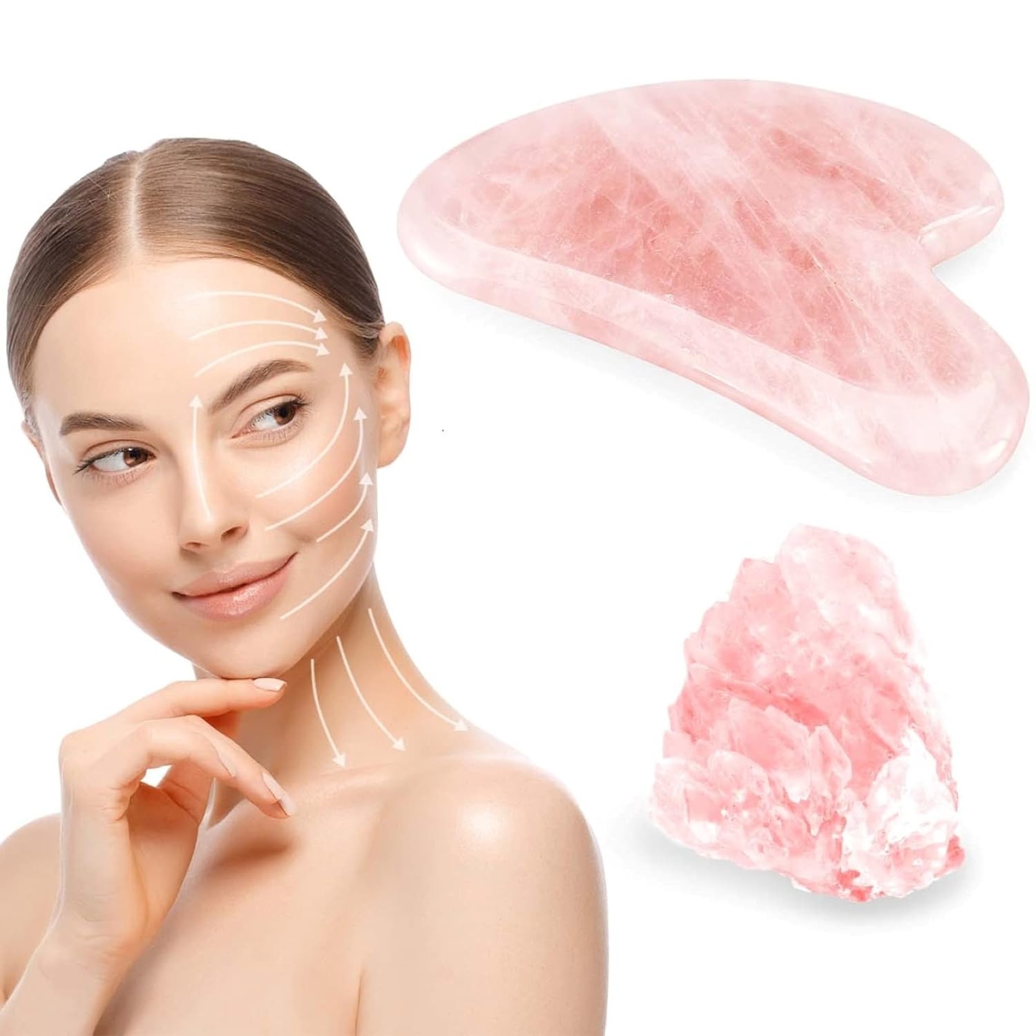Gua Sha Jade Stone Gua Sha Mas - Skincare Pink บทวิจารณ์และราคา