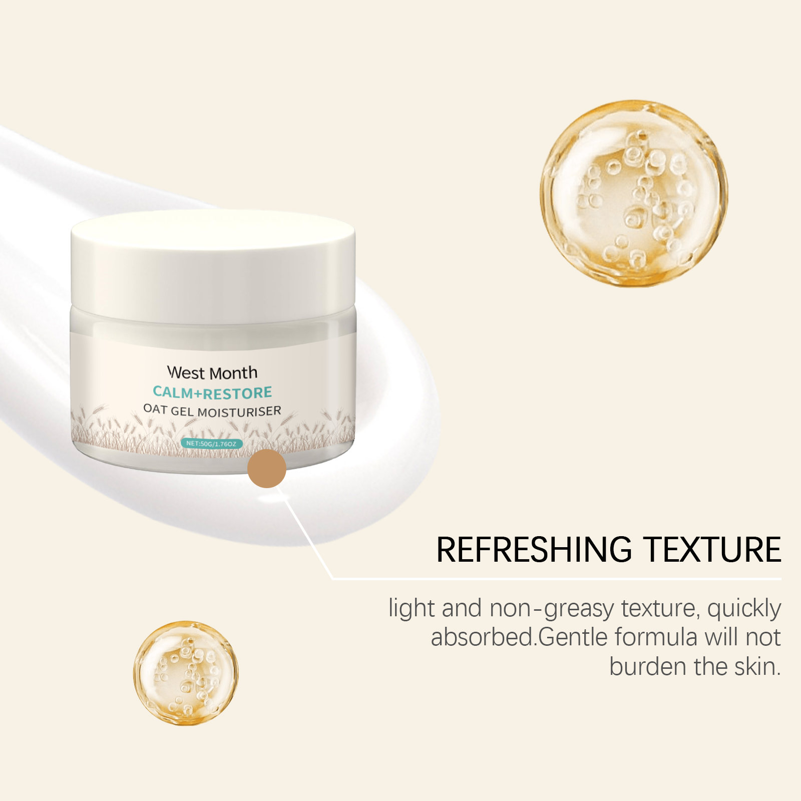 West Month 50g Oat Moisturizin - Skincare Oat บทวิจารณ์และราคา