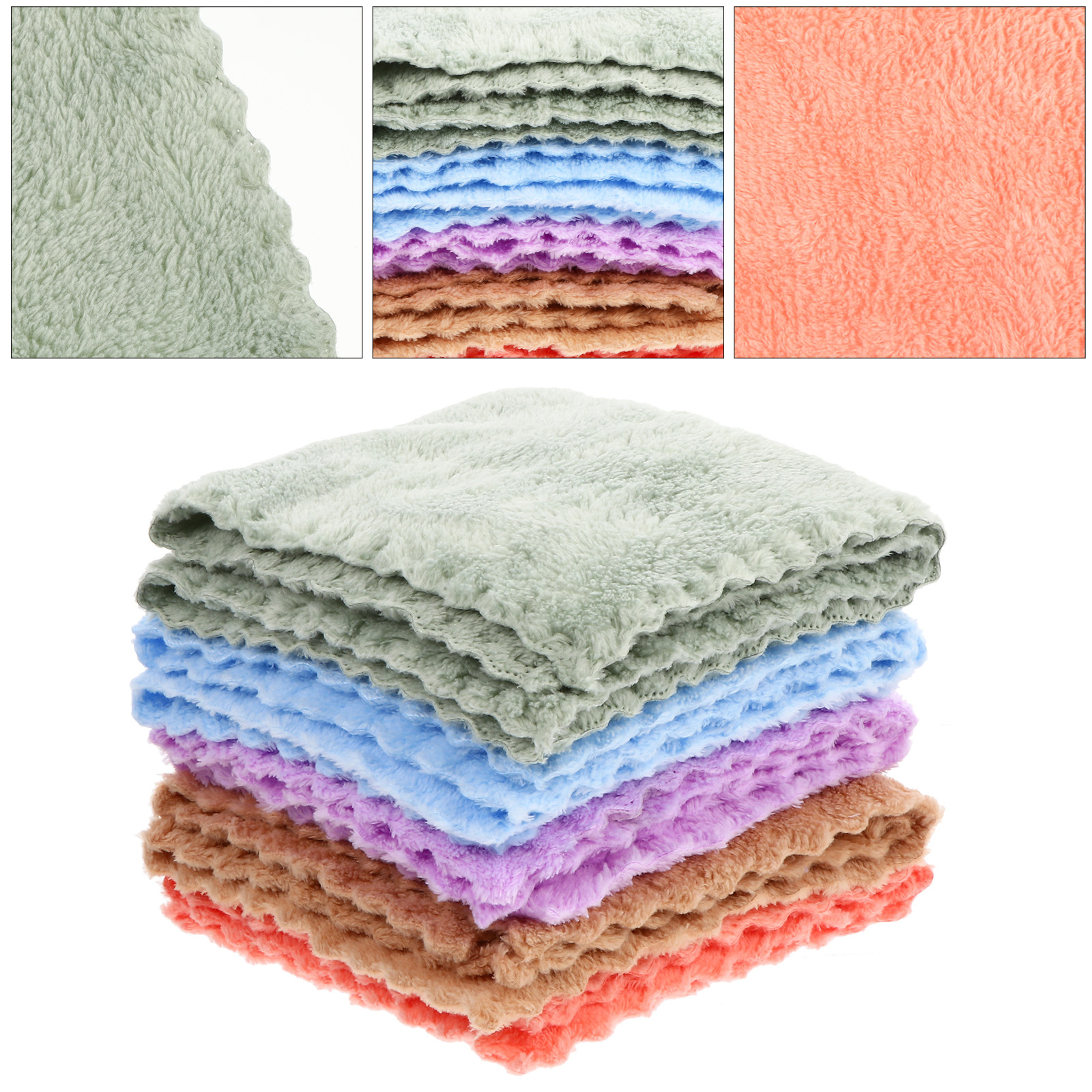 10Pcs Newborn Washcloths Coral - Skincare Newborn บทวิจารณ์และราคา