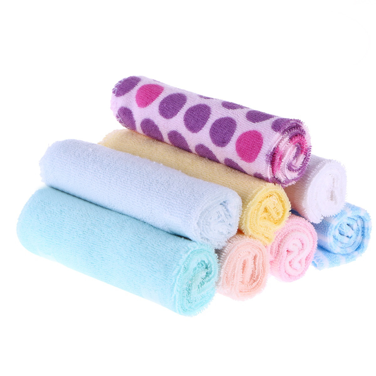 8Pcs Soft Cotton Baby Hand Tow - Skincare Newborn บทวิจารณ์และราคา